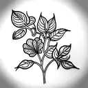 trailing plants William morris tattoo design idea