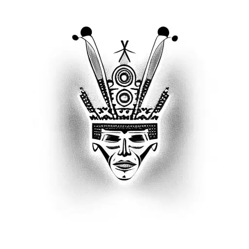 indigenous crown held with two hands  tattoo design idea