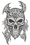 bear skull tattoo design idea