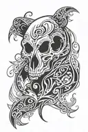 bear skull tattoo design idea