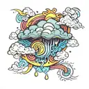 psychadelic storm cloud  tattoo design idea