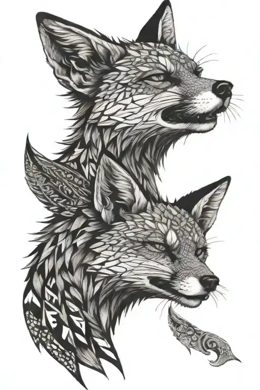 FOX angry tattoo design idea