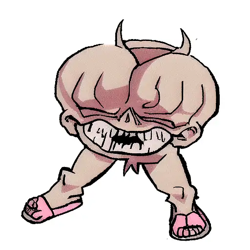 Baki demon skull  tattoo design idea