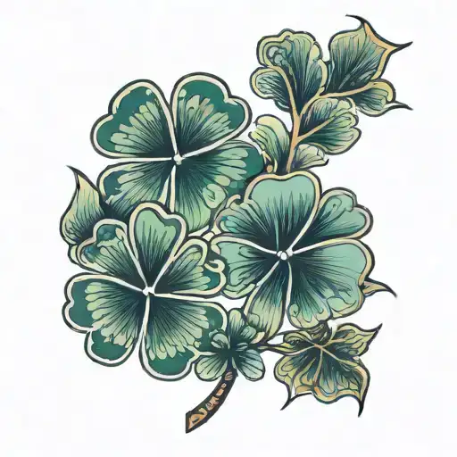 Leaf clover small tattoo design idea