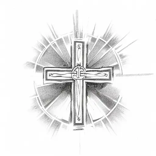 Jesus Christus, 3 Crosses on a hill tattoo design idea