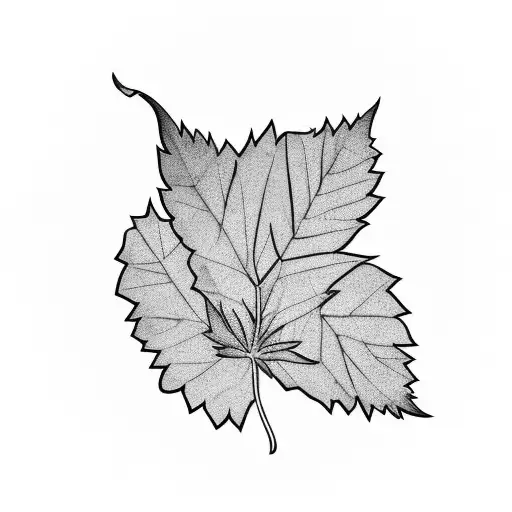 A weed leaf with smoking lips and a sassy mouth in a blackwork style tattoo design idea
