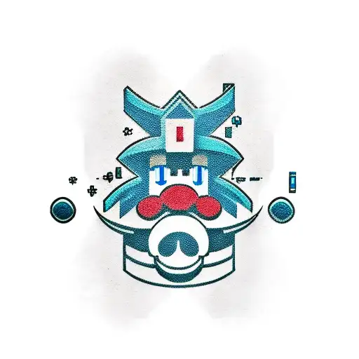 create a tattoo with elements from the mario bros universe, horizontal orientation for the shoulder region tattoo design idea