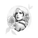 lana del rey tetas tattoo design idea