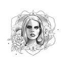 lana del rey tetas tattoo design idea