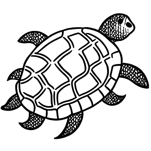 Turtle surfing tattoo design idea