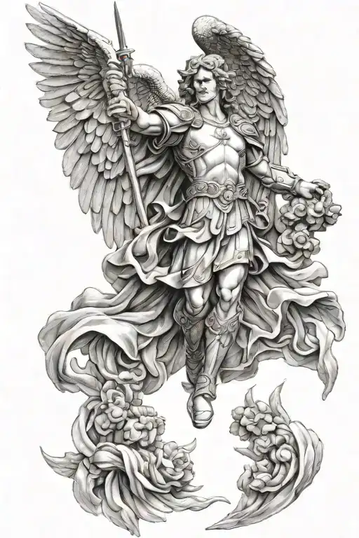 St michael archangel tattoo design idea
