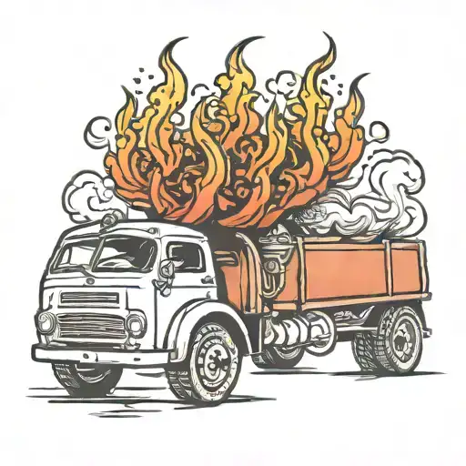 4x4 blowing diesel soot tattoo design idea