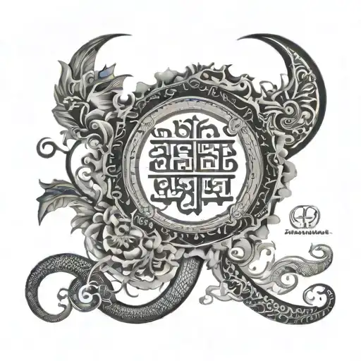 parivartanamev sthiramasti sanskrit shloka with artwork tattoo design idea