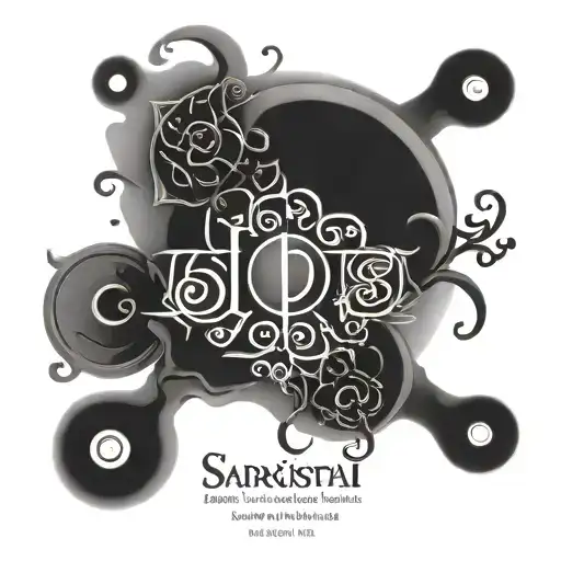 Sanskrit shloka about transformation in the name of the universe tattoo design idea