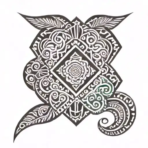hawaiian tribal patterns tattoo design idea
