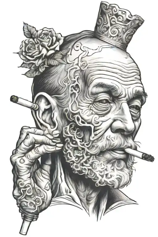 crpw smoking a joint tattoo tattoo design idea