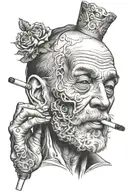 crpw smoking a joint tattoo tattoo design idea