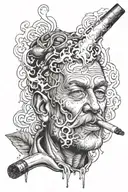 crpw smoking a joint tattoo tattoo design idea