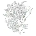 combination of Amit Dori and Omer names incorporated tattoo design idea