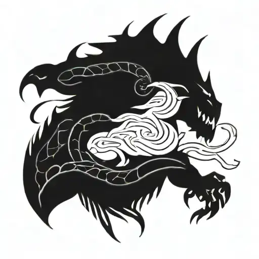 Skyrim dragon language tattoo design idea