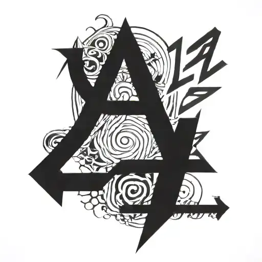 Cool text that says 2 Section tattoo design idea