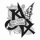 Cool text that says 2 Section tattoo design idea