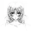 Anime girl on cross tattoo design idea