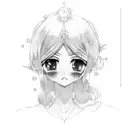 Anime girl cross tattoo design idea
