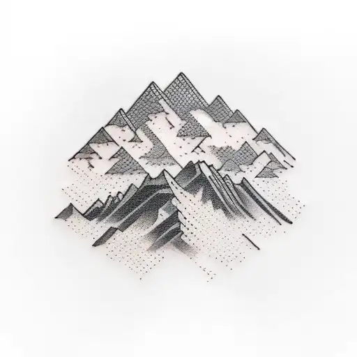 Mountain tattoo design idea