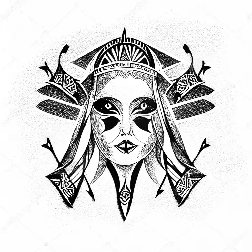 queen of spade  tattoo design idea