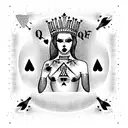 queen of spade tattoo design idea