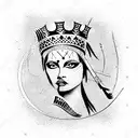 queen of spade tattoo design idea
