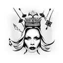 queen of spade tattoo design idea