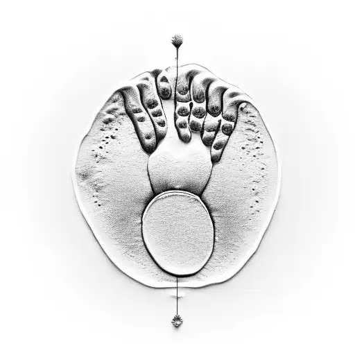 A veterinarian symbol incorporating various animal footprints tattoo design idea