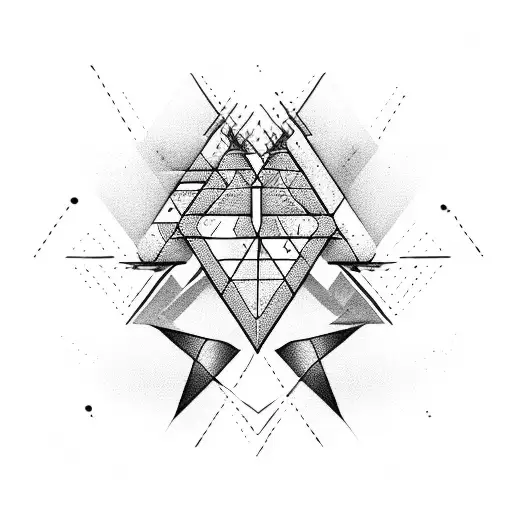 Premium Photo | Triangle tattoo design Generative AI