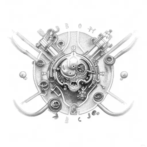 bio mechanic shoulder. metal appeares tattoo design idea