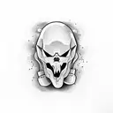 Ghost with skateboard  tattoo design idea