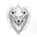 chain mail tattoo design idea