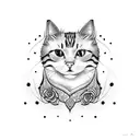 karma cat tattoo design idea