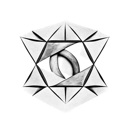 Pentagonal  tattoo design idea