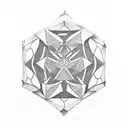 Pentagonal  tattoo design idea
