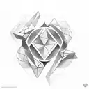 Pentagonal  tattoo design idea