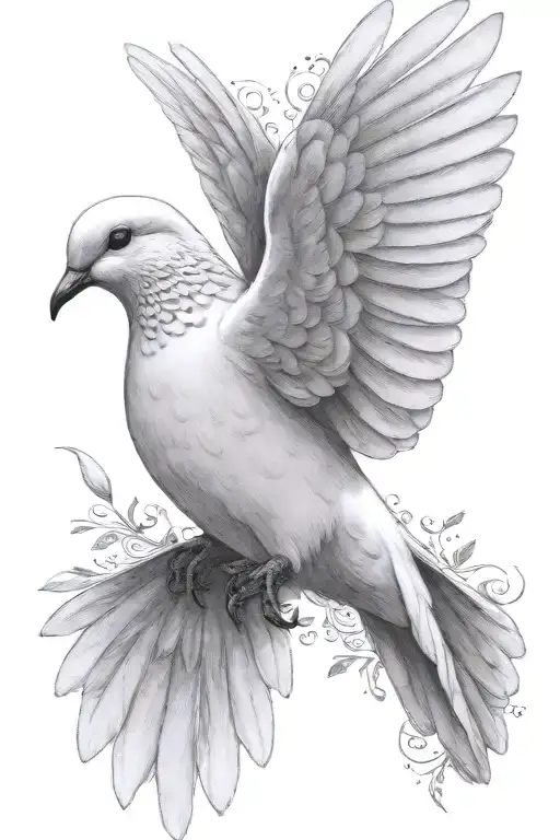 dove flying tattoo design idea