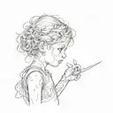 child and name tattoo design idea