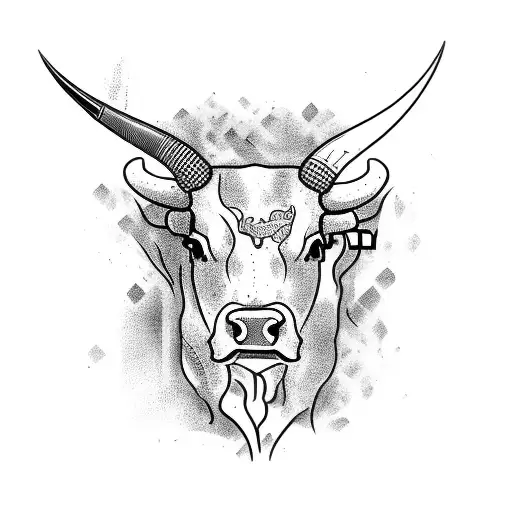 spanish bull tattoo design idea