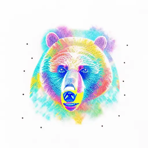 Bisexual bear tattoo design idea