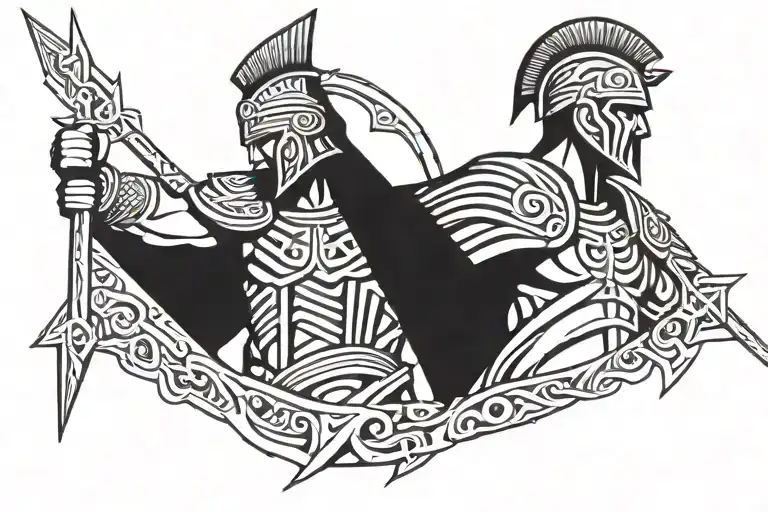 roman centurion tattoo design idea