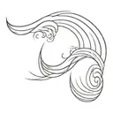 barreling wave tattoo design idea