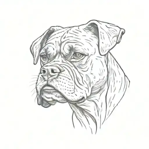 boxer dog tattoo design idea
