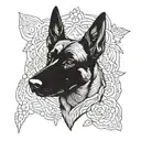 malinois shepherd dog tattoo design idea